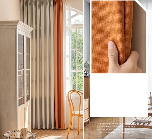 Beydodo Bedroom Curtains 63 Inches Long, Darkening Curtains for Living