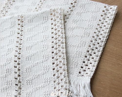 FEXIA Beige Boho Placemats Set of 4 Table Mats Farmhouse Home Dining