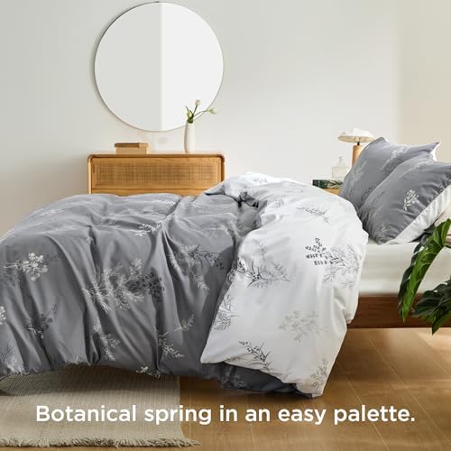 Bedsure Duvet Cover Queen Size - Reversible Floral Duvet Cover Set