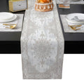 Beige Grey Contemporary Table Mats Set of 6 with Table Runner