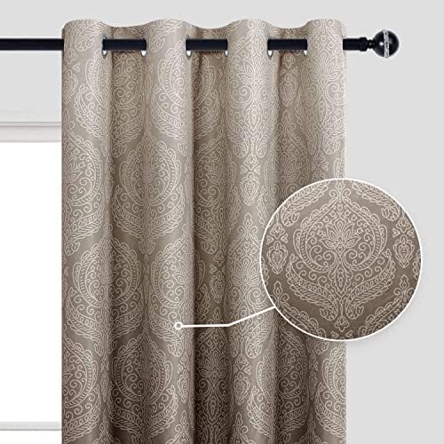 DWCN Ombre Blackout Curtains for Bedroom 52 x 72 inch, 2 Panel Set