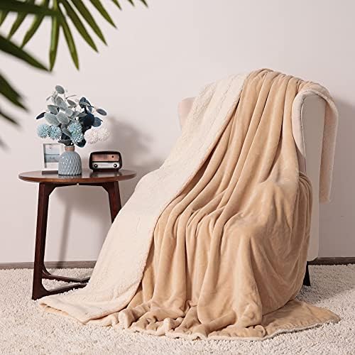 NANPIPER King Size Blanket Warm Sherpa, Soft Fleece Throw for Bed