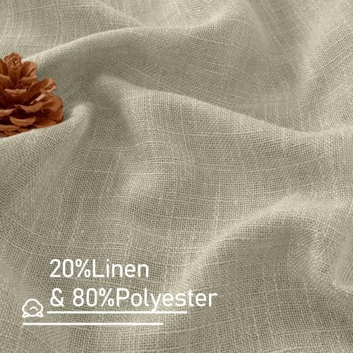 LAMIT Linen Curtains for Living Room 84 inch Length 2 Panels