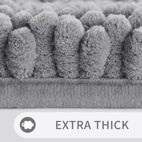 Yimobra Bathroom Rug Set 2 Piece, Absorbent Bath Mat Set, 32x20+24x17