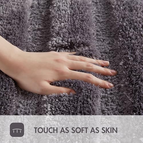 Madison Park Tufted Pearl Channel Absorbent Bathroom Rugs Non Slip