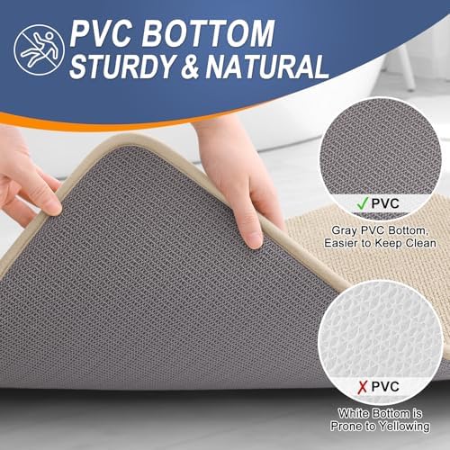 OLANLY Memory Foam Small Bathroom Rugs 24x16, Absorbent Bath Mat