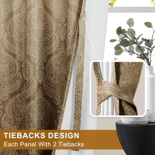 DWCN Ombre Curtains for Bedroom 96 inches Length - Back Tab Elegant