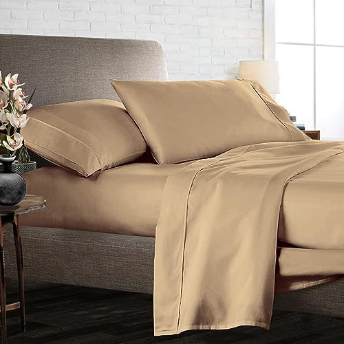 Full Size Sheet Set, 1000 Thread Count Egyptian Cotton Sheets, Luxury