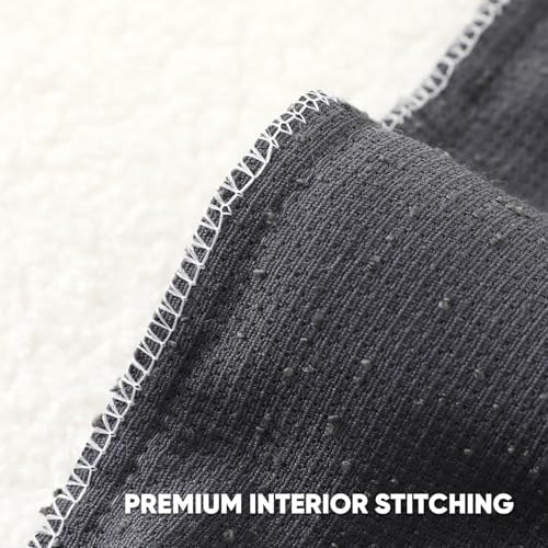 HAUSSY Pack of 2 Boucle Textured Throw Pillow Covers 18x18 Inch, Dark