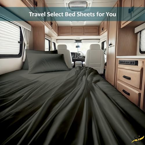 Shreem Linen RV Bunk XL Sheets 42x80, 100% Egyptian Cotton 4-Piece