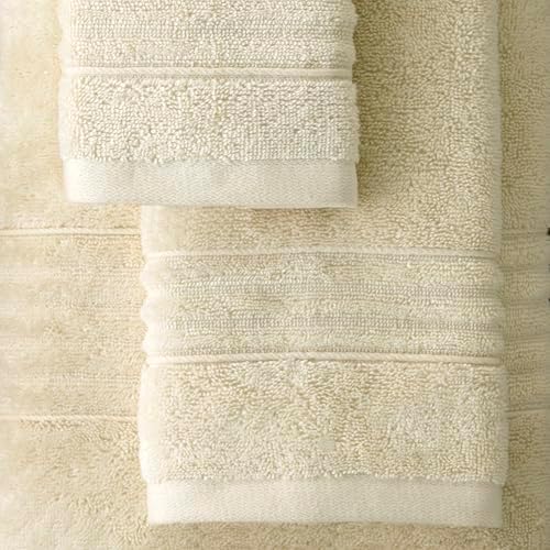 SKL Home Classic SoftTouch Cotton Premium 6-Piece Towel Set, Cream