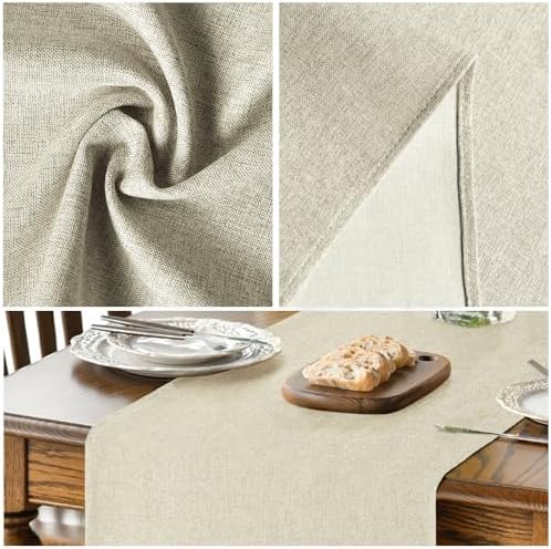 Artoid Mode Beige Table Runner, Seasonal Summer Fall Washable Kitchen