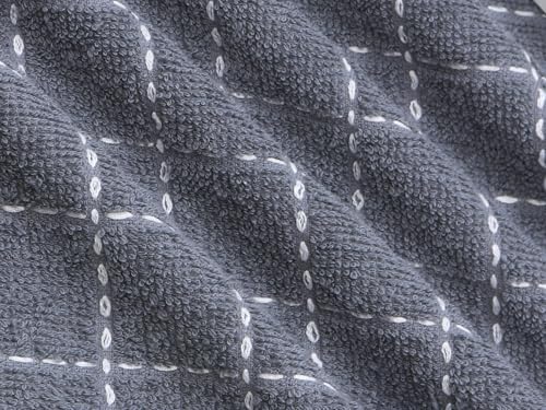Terry Dish Rags Cloths, Grey Kitchen Dish Towels,12”x 12”,6 Pack
