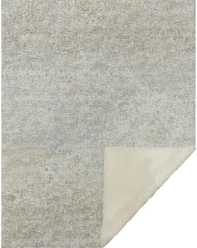 HomeRoots 50" X 70" Beige and Gold Abstract Microfiber Plush Throw