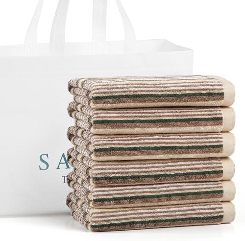 SALAS Premium Kitchen Dish Towels for Drying Dishes, Large Cotton