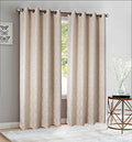 Set of 2 Jolene Jacquard Curtain Panels With Grommets