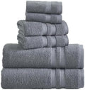 Performance Cotton 6-Piece Bath Towel Set, Quick Dry, Fade Resistant