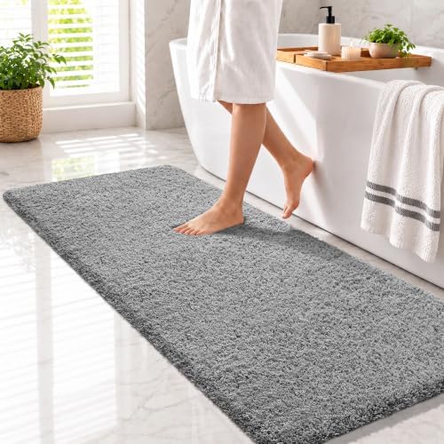 Yimobra Bathroom Runner Rug Non Slip Washable 60x24, Fluffy Bath Mat