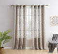 HLC.ME Madison Faux Linen Textured Semi Sheer Privacy Light Filtering
