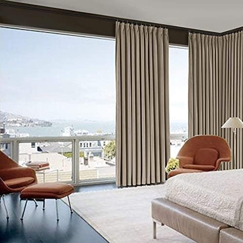 LITTLE BIRD Double Pinch Pleated Curtains with Hooks for Living Room