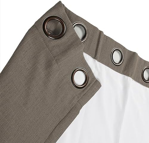 Drapifytex Antique Bronze Grommet Linen Curtain