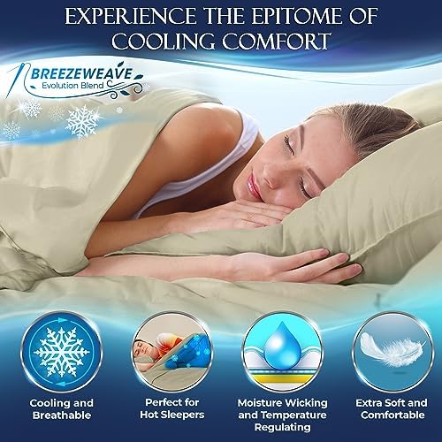 DECOLURE Cooling Sheets Queen Set 4pcs - Luxurious & Ultra-Soft