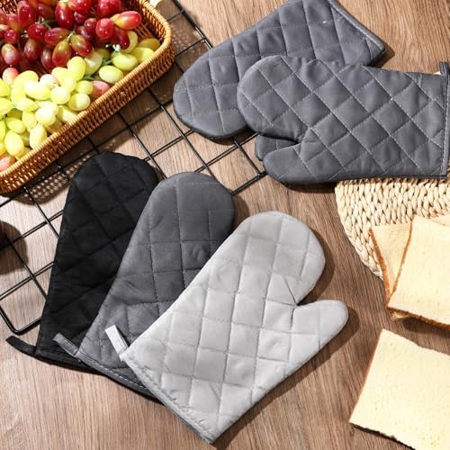 Geyoga Oven Mitts Heat Resistant Kitchen Long Oven Gloves Mitts Thick