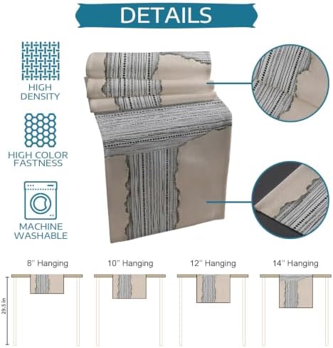 Ripped Paper Table Mats Set of 6 with Table Runner 90 Inches