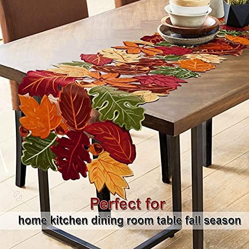 OWENIE Fall Table Runner, Thanksgiving Table Runner Extra Long 144