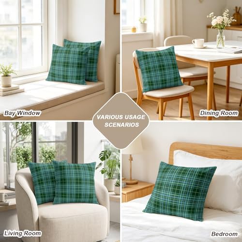 Pillow Covers 20x20 Set of 2, Buffalo Plaid Square Throw Pillow Covers