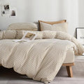 JELLYMONI 100% Cotton Classic Striped TwinXL Duvet Cover Set