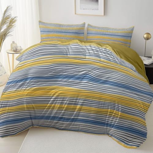 Duvet Cover Queen, Reversible Printed Comforter Cover Set Minimalism