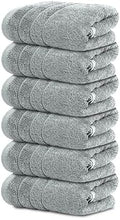 Tens Towels 6 Piece Hand Towels Set 16 x 28 Inches, Cool Grey