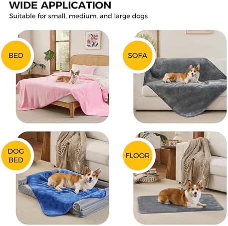 Sunheir Waterproof Blanket for Twin Size Bed - 80"x60" Soft Reversible