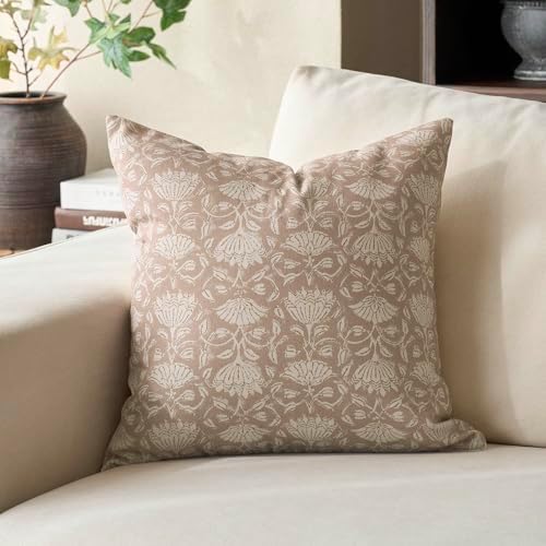 DOMVITUS Floral Pillow Covers 20x20 Decorative Throw Pillow Covers