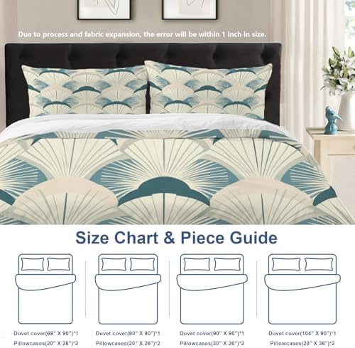 Batmerry Minimalist Repeating King Size 100% Cotton Duvet Cover Sets