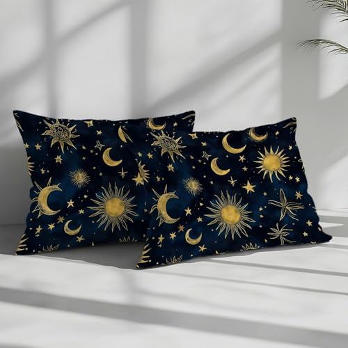 King Duvet Cover Set Hand Drawn Celestial Pattern Simple Soft