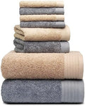 8 Pieces Towel Set Including 2 Bath Towels 30" x 56", 2 Hand Towels