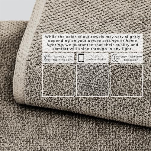 Great Bay Home 100% Cotton 6 Piece Bath Sheet Set - Absorbent
