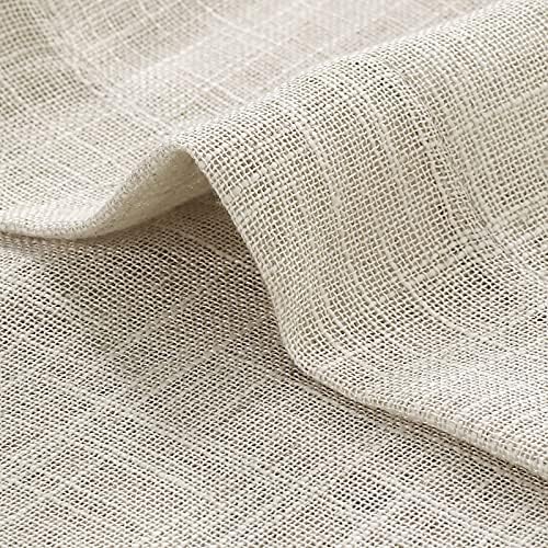 Turquoize Tab Top Linen Curtains Natural Linen Sheer Curtains for