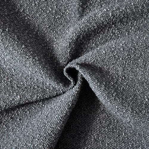 18x18 Boucle Throw Pillow Covers, Set of 2, Charcoal