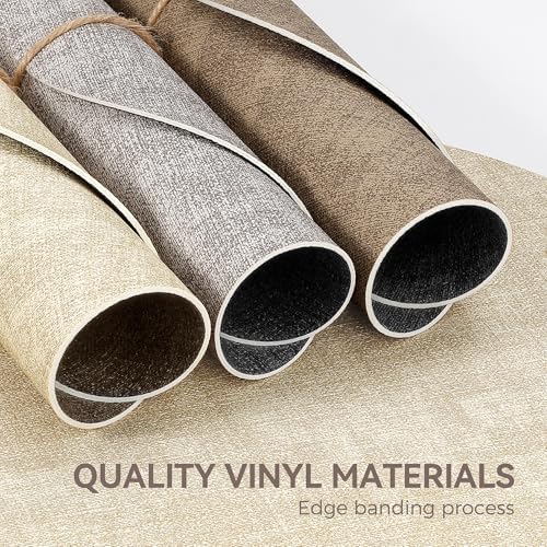 NCUE 13" Faux Leather Round Placemats Set of 6, Reversible Dual-Color