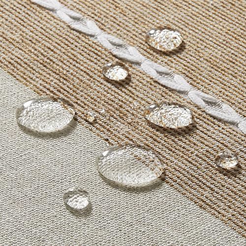 ZeeMart Contrast Linen Square Table Cloth 60x60 Inch Brown