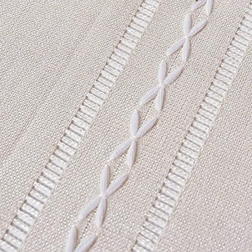 Boho Oval Tablecloth 60 x 120 Inches, Farmhouse Striped Washable