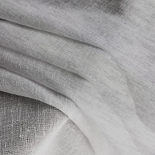Grey Sheer Curtains 108 Inches Long 2 Panels Set, Timeless Pinch Pleat