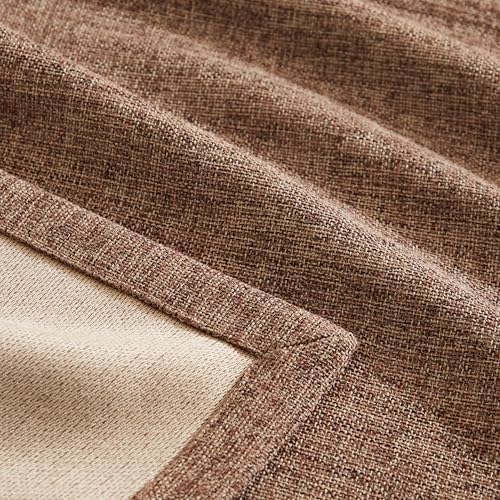 ZeeMart Burlap Style Farmhouse Table Runner, 14x72 Inches Brown