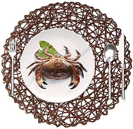 wellhouse Round Paper Fiber Woven Place Mats Decorative Placemat