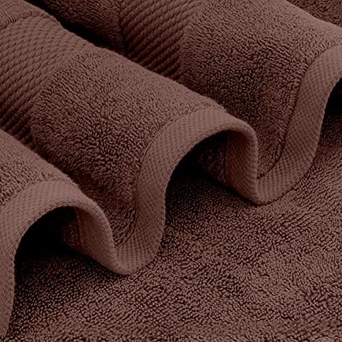 White Classic Luxury Brown Bath Sheets 2 Pack - Extra Large 35x70, 700