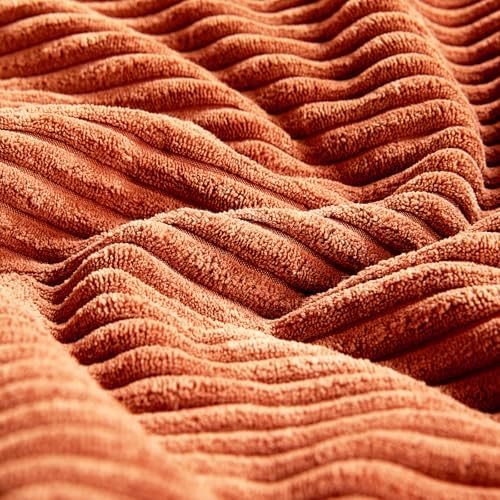 Fancy Homi Set of 2 Burnt Orange Decorative Throw Pillow Covers 22x22