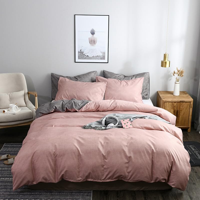 Textured Solid Duvet Cover Set,Microfiber Bedding, Soft Comforter
